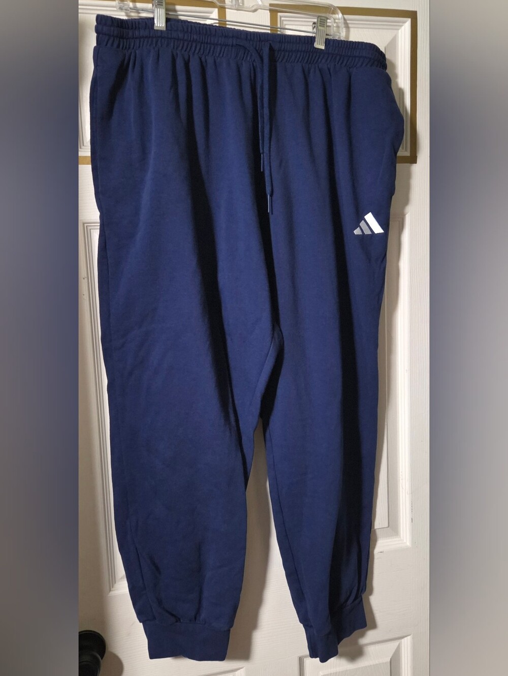 adidas Navy Jogger Sweatpants with White Logo